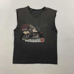 Vintage 90s Harley Davidson Black Sleeveless Shirt